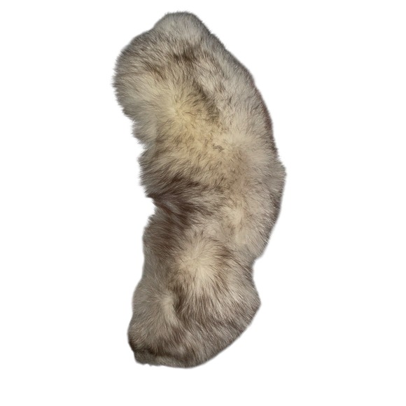 Vtg Removable Fur Collar‎ Pink Quilted Lining Attached With Loops - Picture 4 of 4